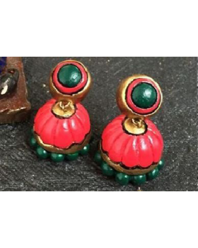 Handpainted Terracotta Jewellery – Ear rings Handpainted Terracotta Jewellery – Ear rings